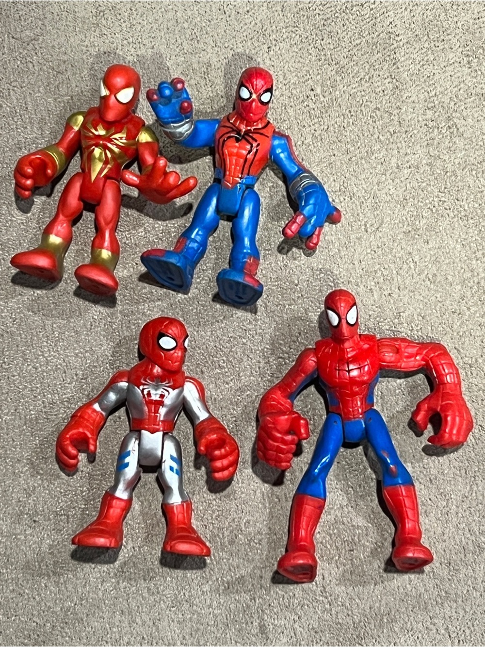 Spider-Man imaginext Iron spider Action Figures Lot of 4 Marvel